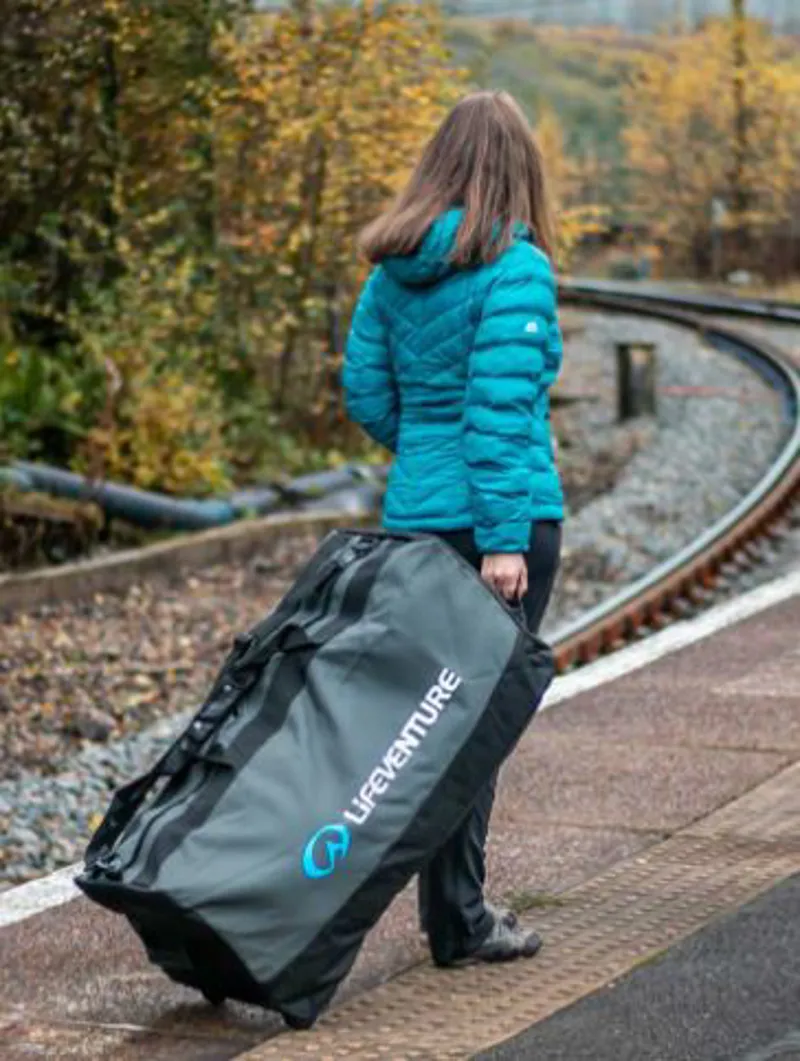 Lifeventure Expedition Wheeled Duffle Bag 120L in Black/Charcoal-4